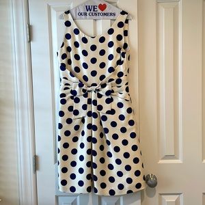 Kate Spade white with baby poka dot silk dress!